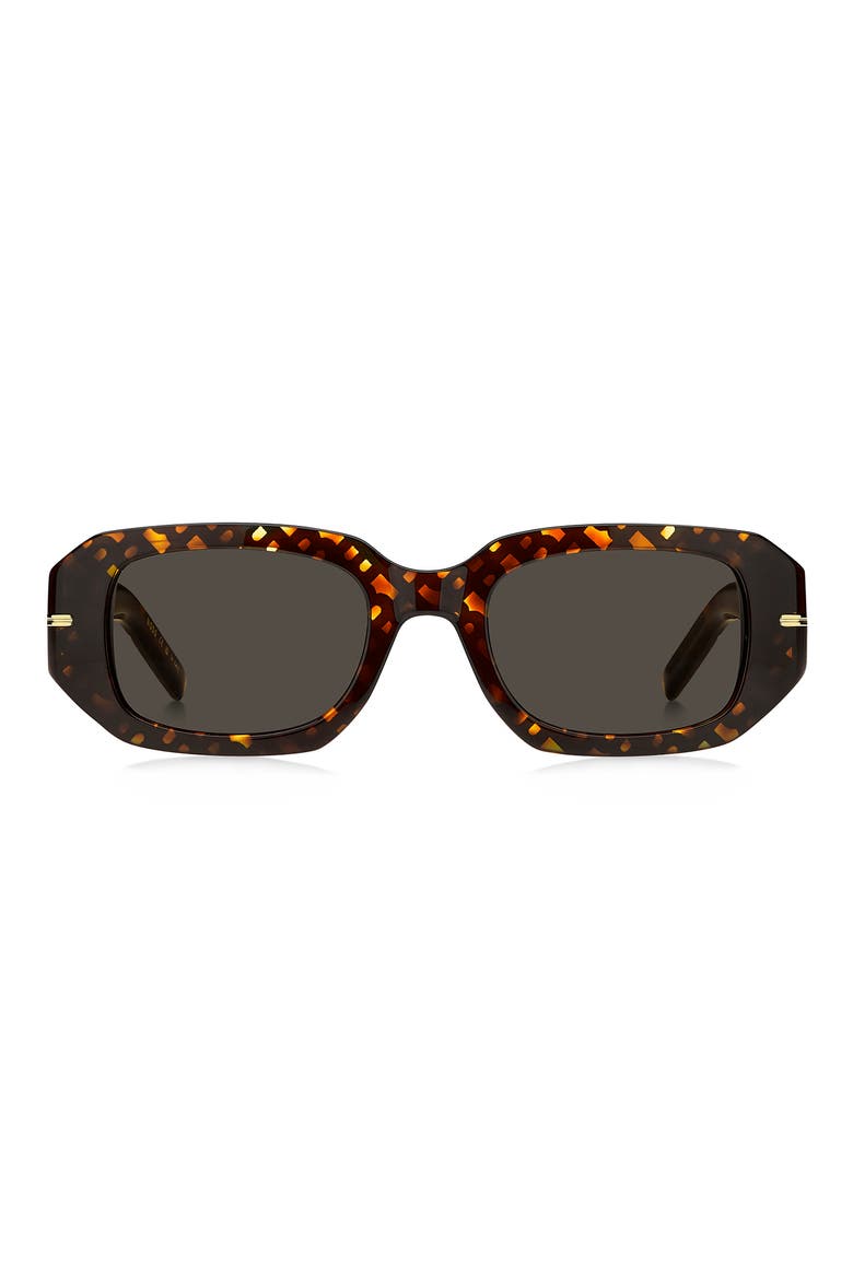 50mm Rectangular Sunglasses, Main, color, HAVANA PATTERN