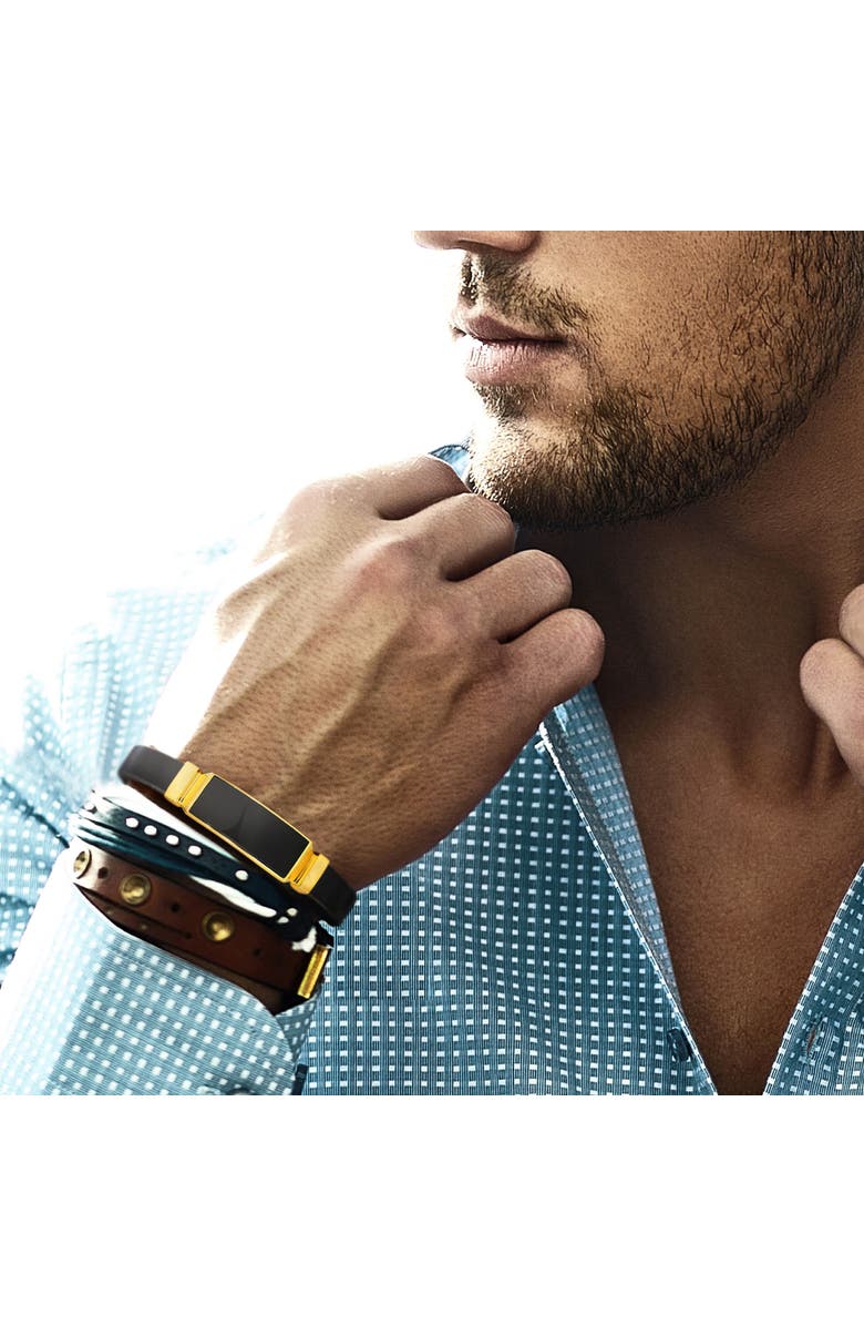 Julianna B. Black Onyx Bar Bangle Bracelet, Alternate, color, 