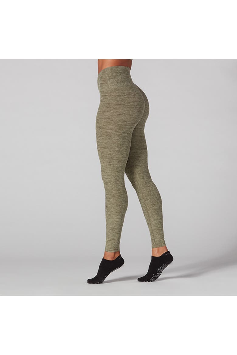 TaviCloud High Waisted 7/8 Legging, Alternate, color, OLIVE SPACE DYE