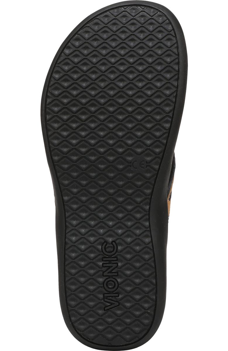 Vionic Tide 2.0 Flip Flop, Alternate, color, Black Leopard Suede