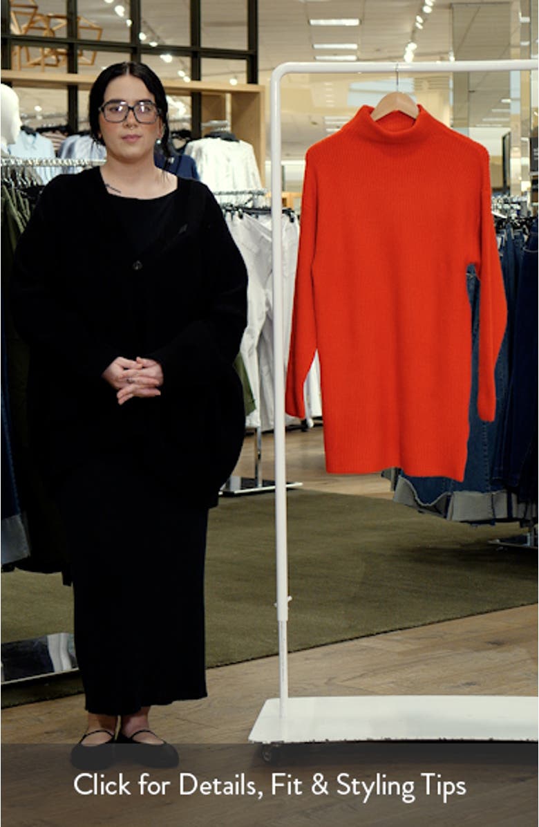 Uptown Turtleneck Long Sleeve Sweater Dress, sales video thumbnail