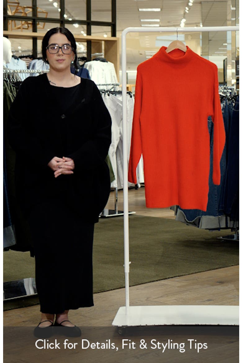 Uptown Turtleneck Long Sleeve Sweater Dress video