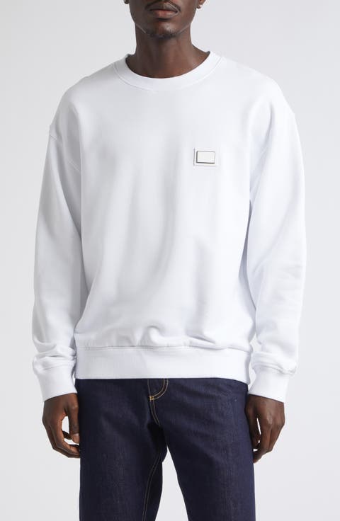 Logo Plate Cotton Sweatshirt