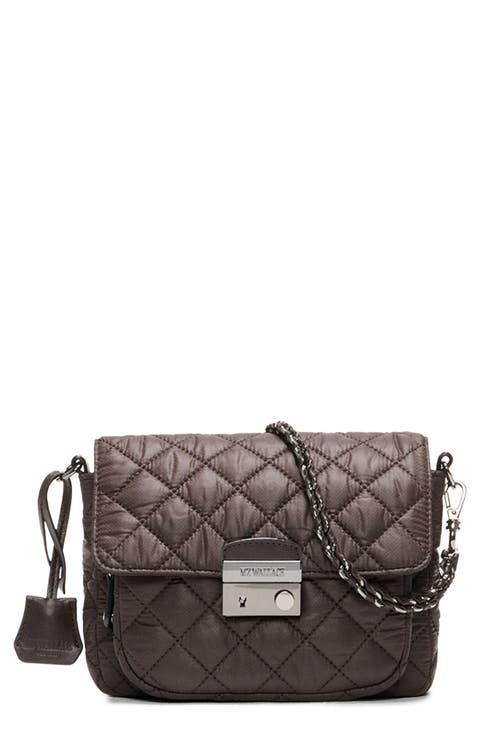 Small Crosby Lock Quilted Nylon Crossbody Bag
