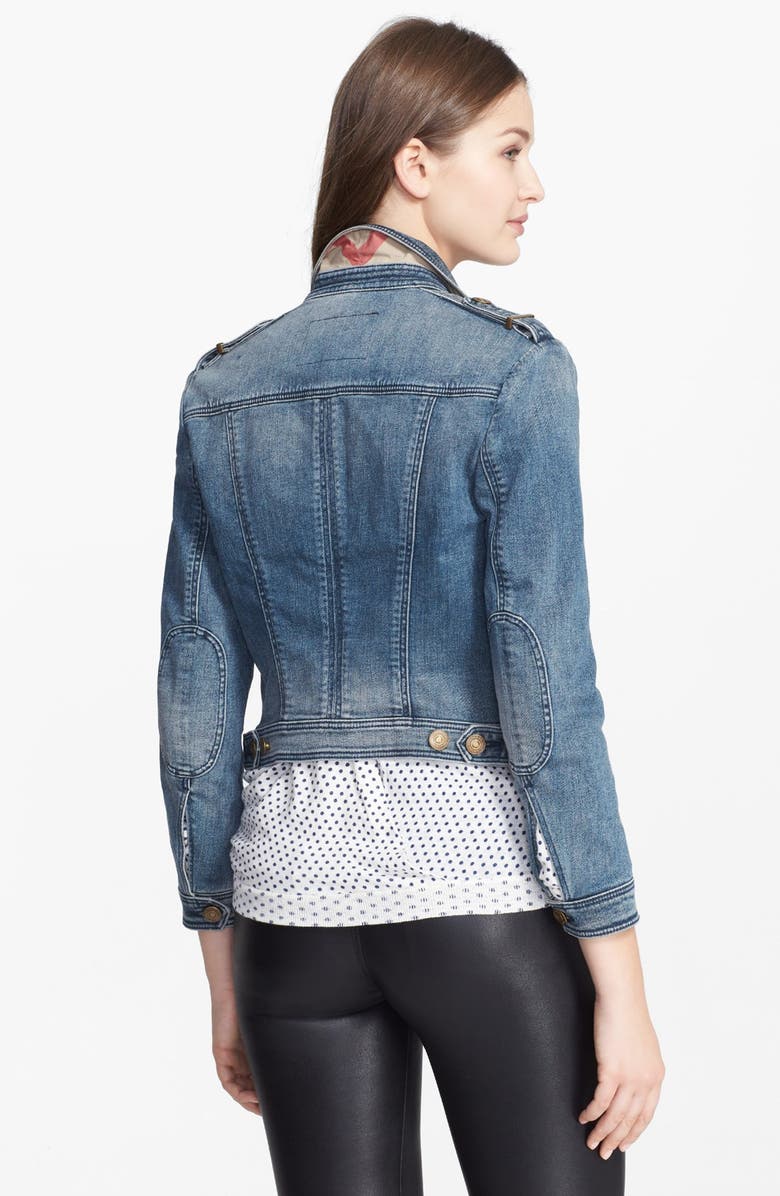 Burberry Brit Denim Jacket, Alternate, color,