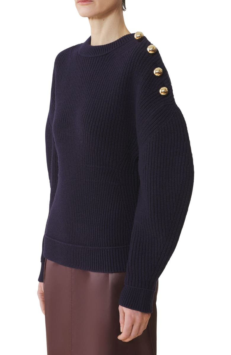 Lanvin Wool Ribbed Sweater, Main, color, 