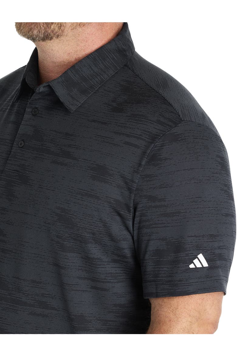 Big & Tall Ultimate Textured Stripe Polo Shirt, Alternate, color, BLACK