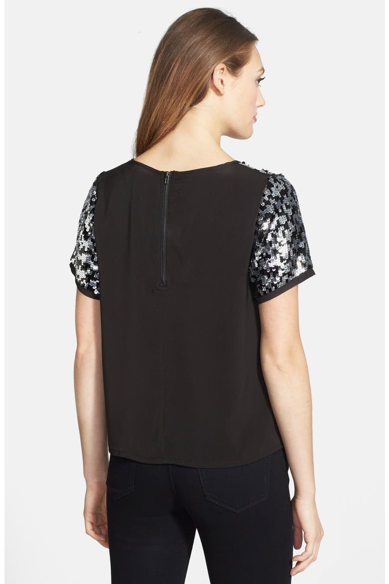 Sequin Top, Alternate, color, BLACK