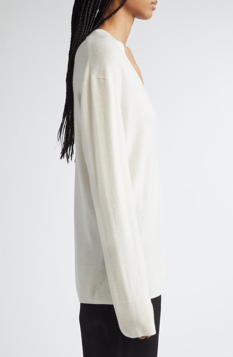 TOTEME Cashmere V-Neck Sweater, Alternate, color, Ecru