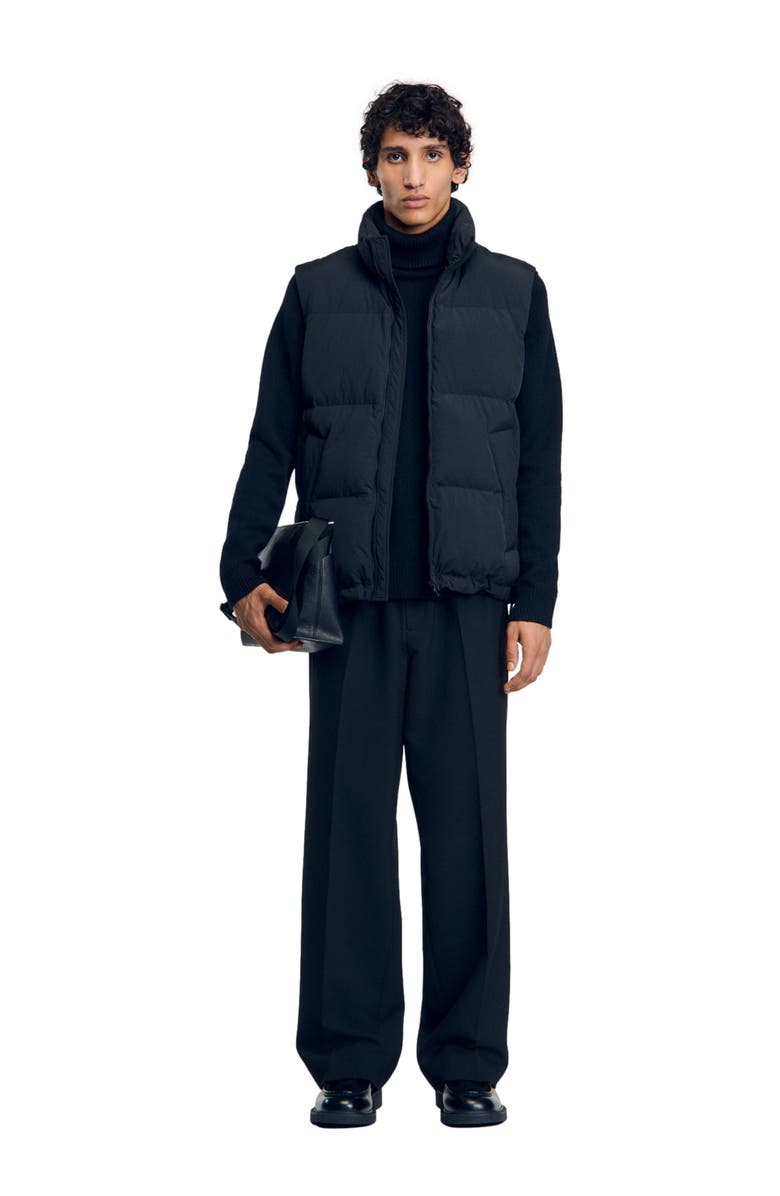 SANDRO Sleeveless down jacket, Alternate, color, 