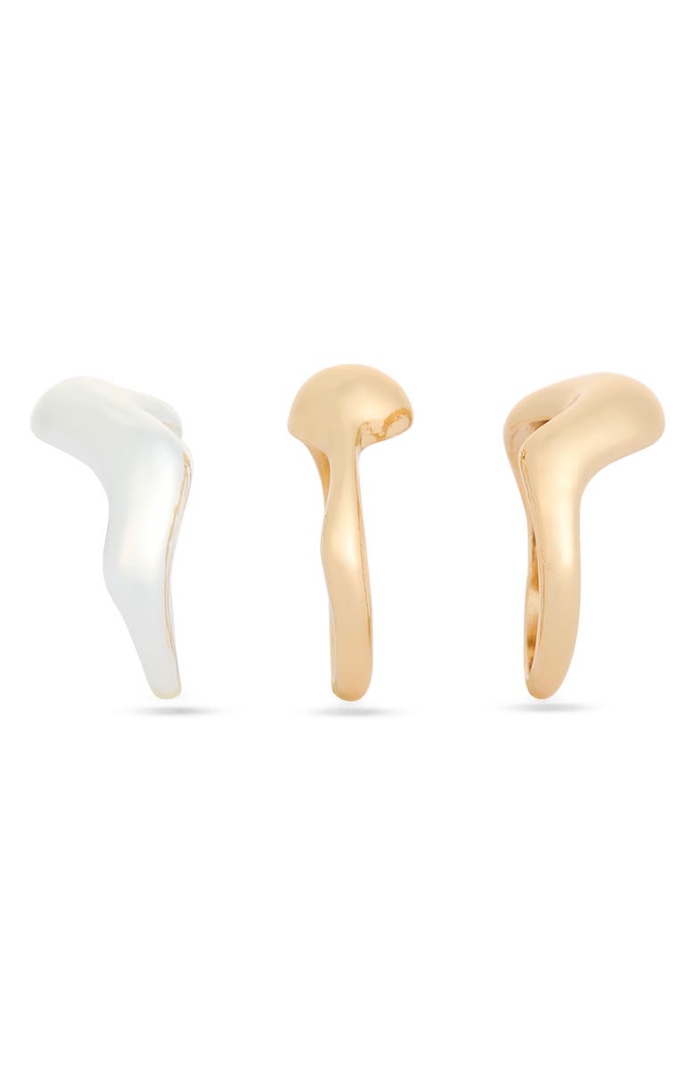 Leith 3-Pack Wavy Assorted Rings, Alternate, color, Gold- Silver
