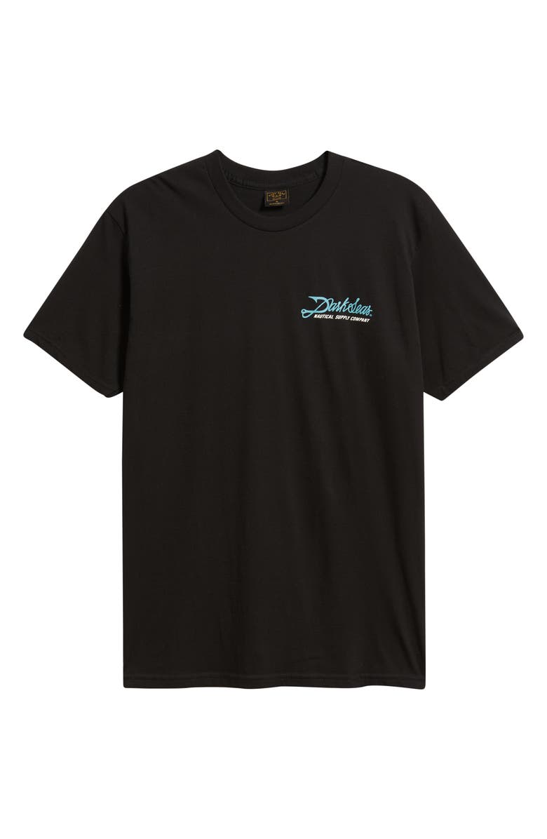 DARK SEAS Fish Hook Cotton Graphic T-Shirt, Alternate, color, Black