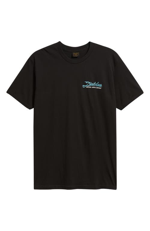 Dark Seas Fish Hook Cotton Graphic T-shirt In Black