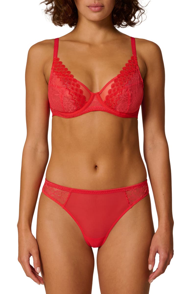 Simone Perele Radieuse Tanga, Alternate, color, Flamingo