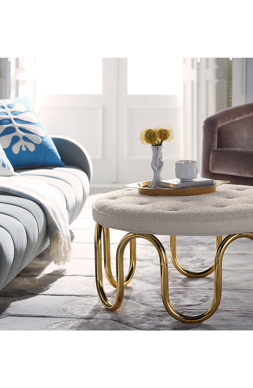 Jonathan Adler Gilden I-scream Vase In White/gold