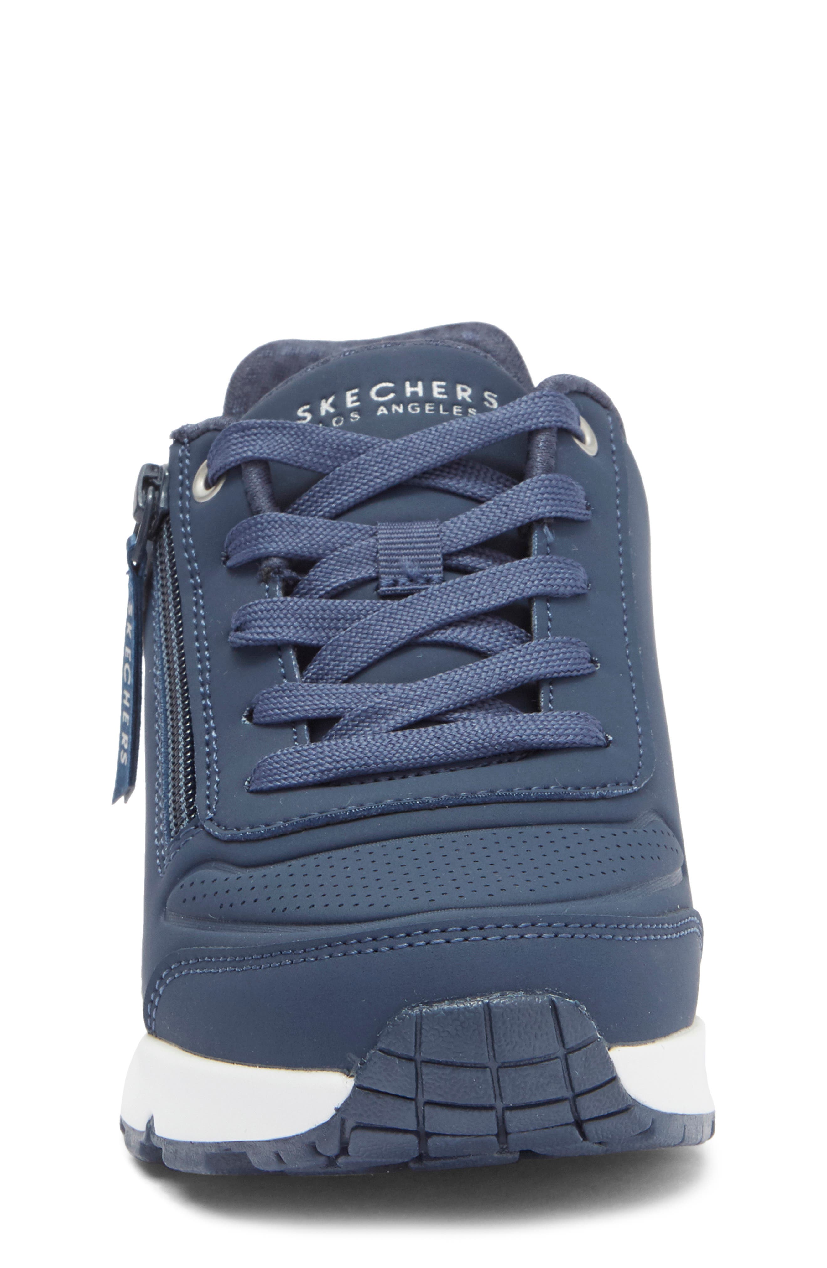 SKECHERS Kids' Uno Gen1 Zip Sneaker, Alternate, color, Navy