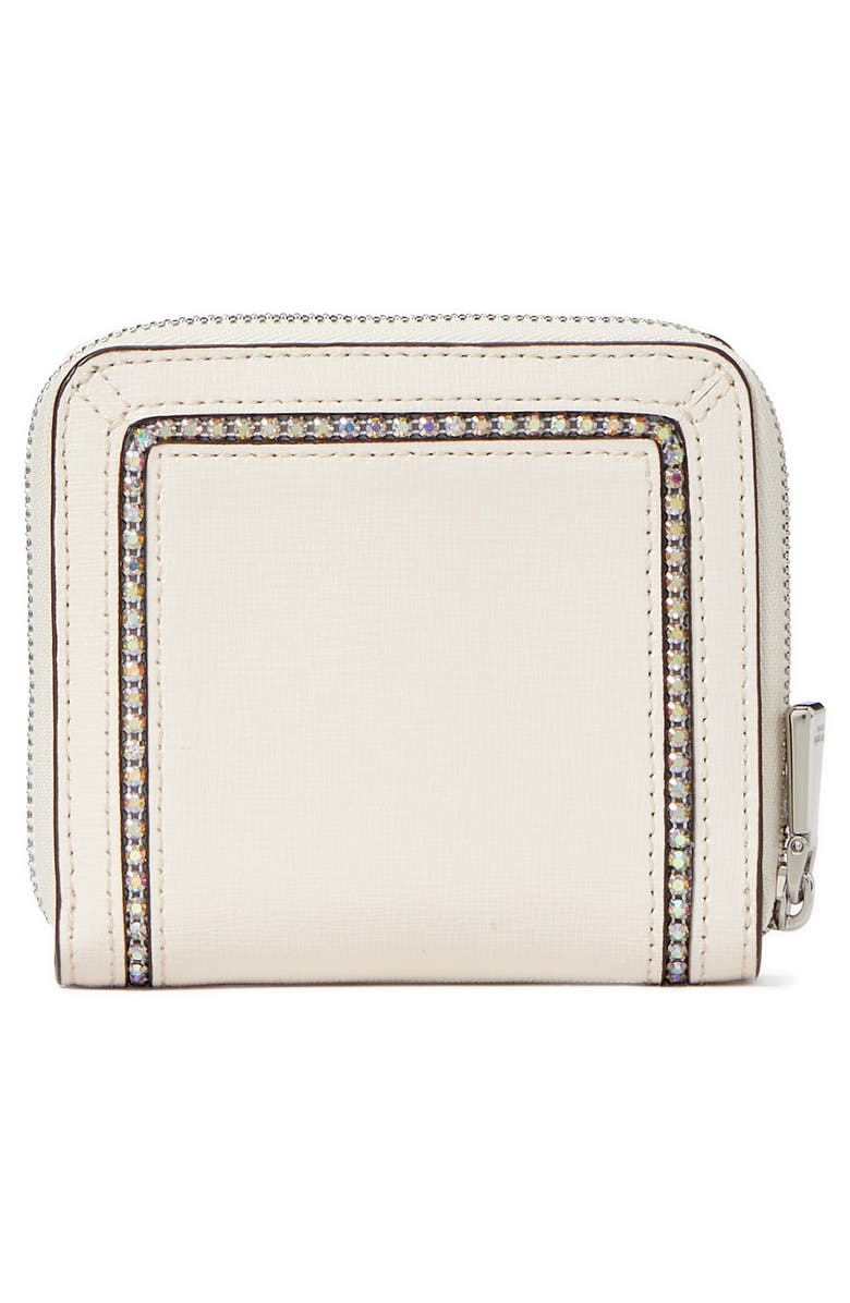 Kate Spade New York morgan crystal inlay saffiano leather bifold wallet, Alternate, color,