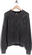 Free People Frankie Cable Cotton Sweater