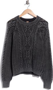 Free People Frankie Cable Cotton Sweater