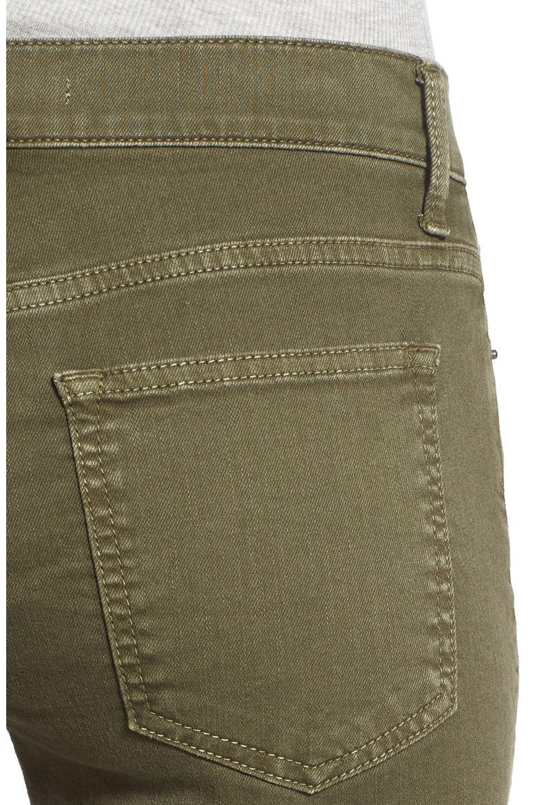 Stretch Cotton Skinny Jeans, Alternate, color, OLIVE
