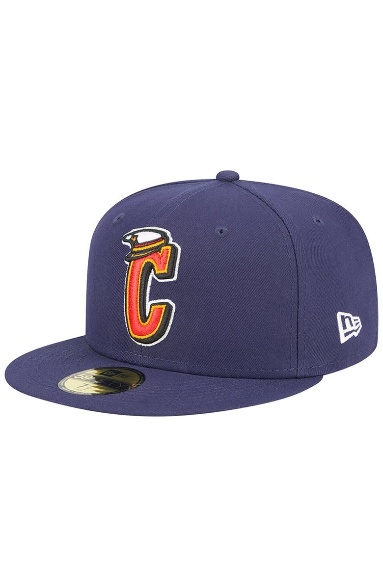 New Era Men's New Era Navy Lake County Captains Theme Nights 20th Anniversary Alternate 2 59FIFTY Fitted Hat, Alternate, color, Navy
