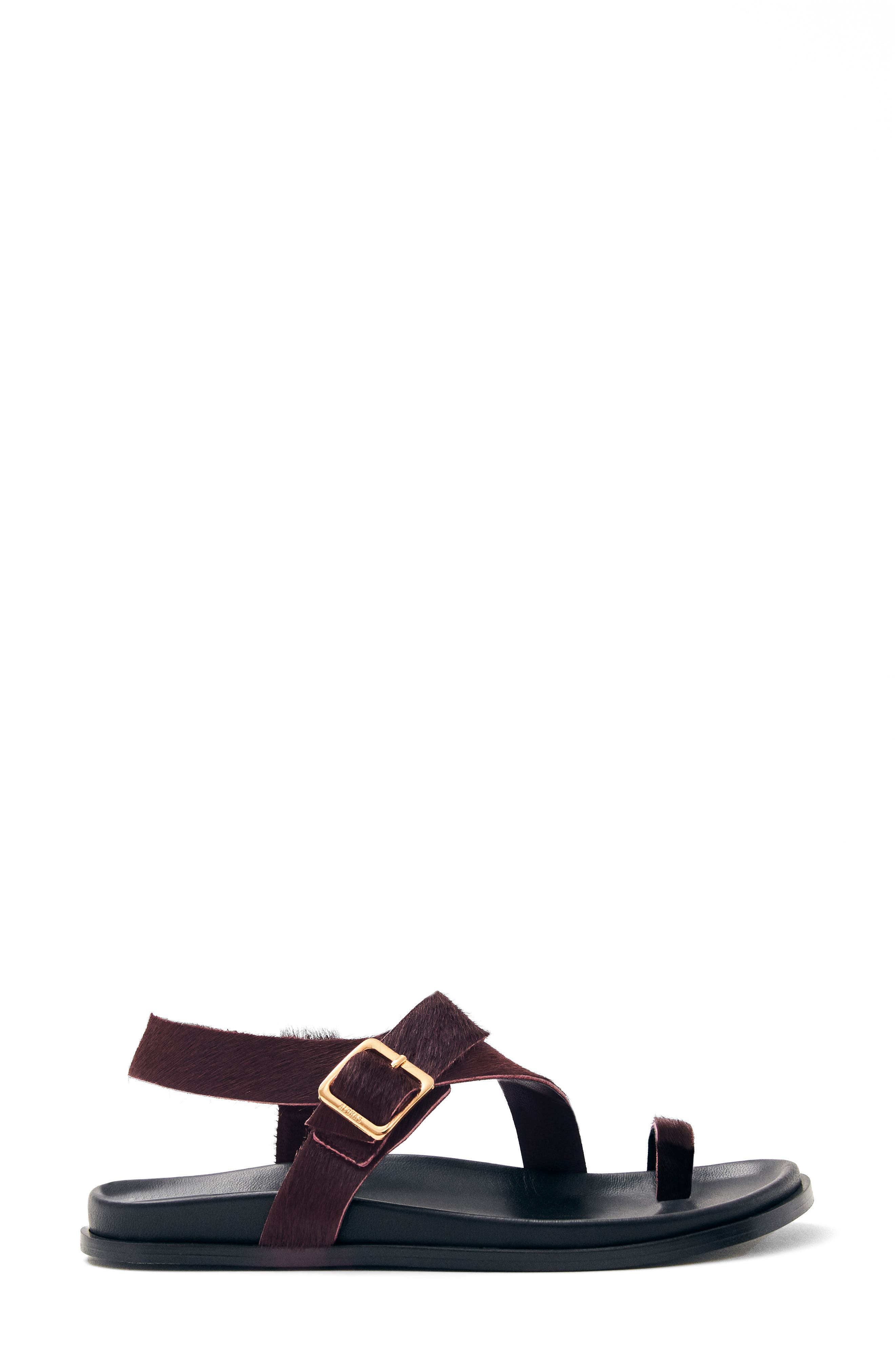 ALOHAS Siren Genuine Calf Hair Sandal, Alternate, color, Burgundy