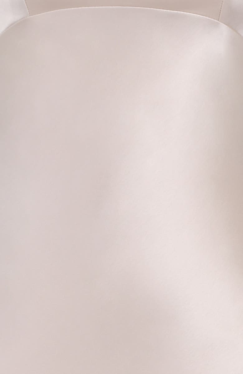 HOUSE OF CB Vittoria Paneled Satin & Chiffon Gown, Alternate, color, Macademia