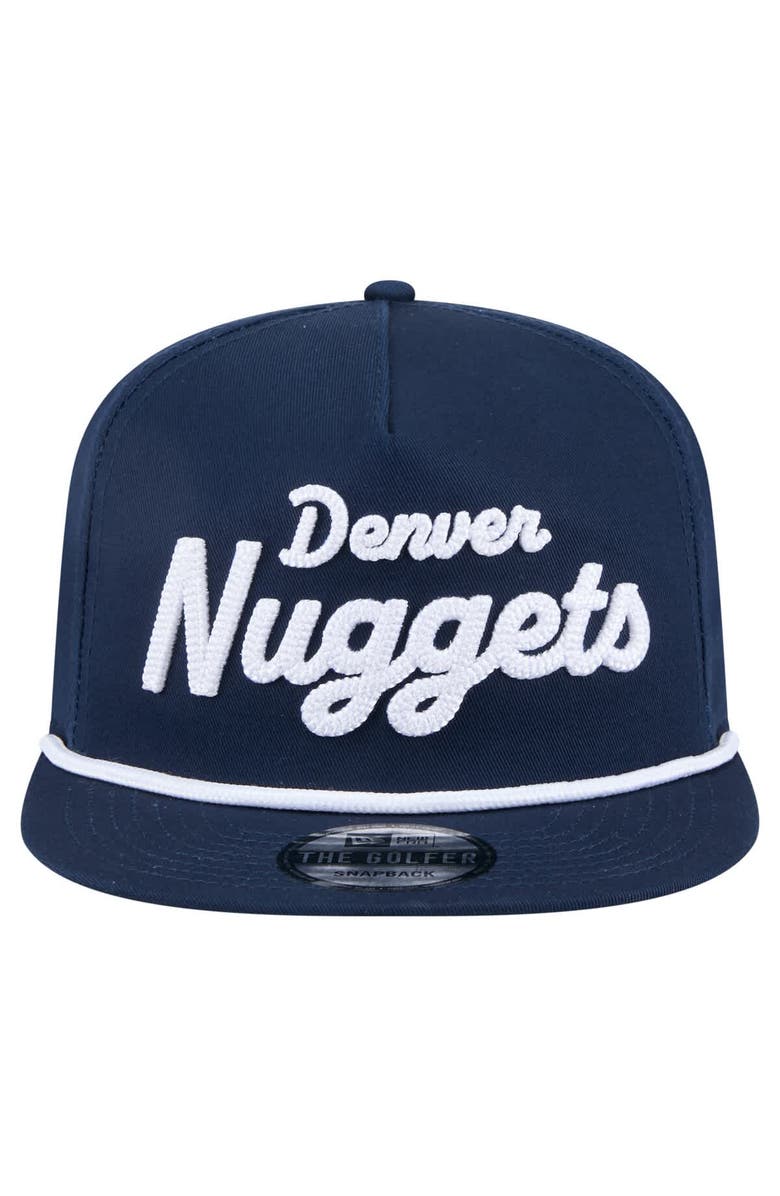 New Era Men's New Era Navy Denver Nuggets Team Text Golfer Snapback Hat, Alternate, color, 