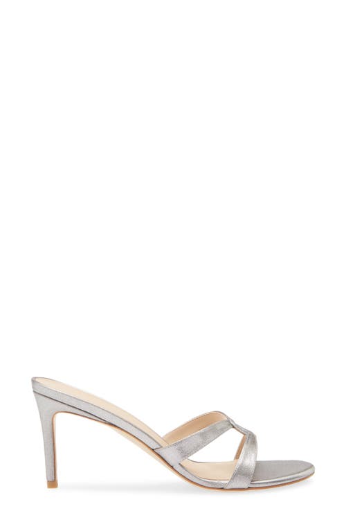 Stuart Weitzman Soiree Sleek 75 Sandal In Argento