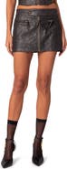 EDIKTED Ziva Faux Leather Miniskirt