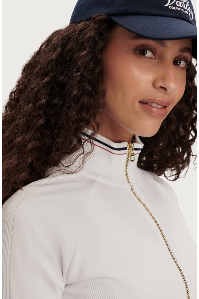 Len Seamless Performance Zip Jacket, Alternate, color, WHITE