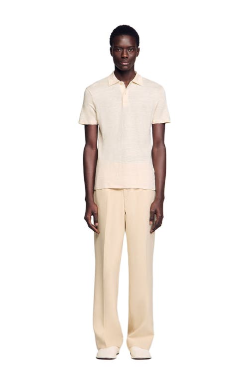 Sandro Linen Polo Shirt