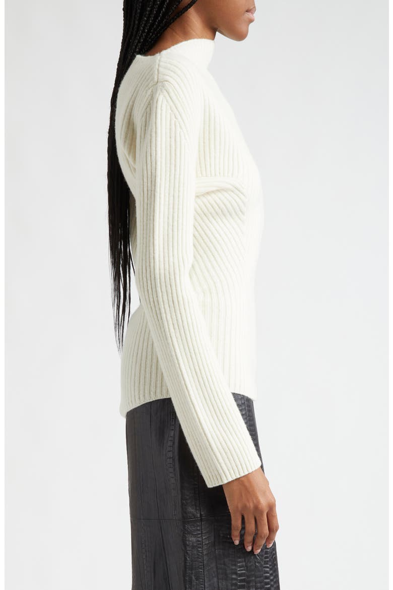 Twisted Rib Wool Sweater, Alternate, color, OFF WHITE