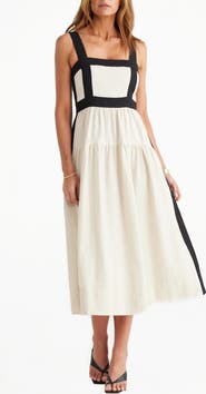 Brave+True Jolie Contrast Trim Midi Dress