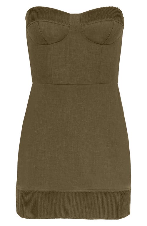 Vix Paula Hermanny Mallorca Strapless Minidress In Green