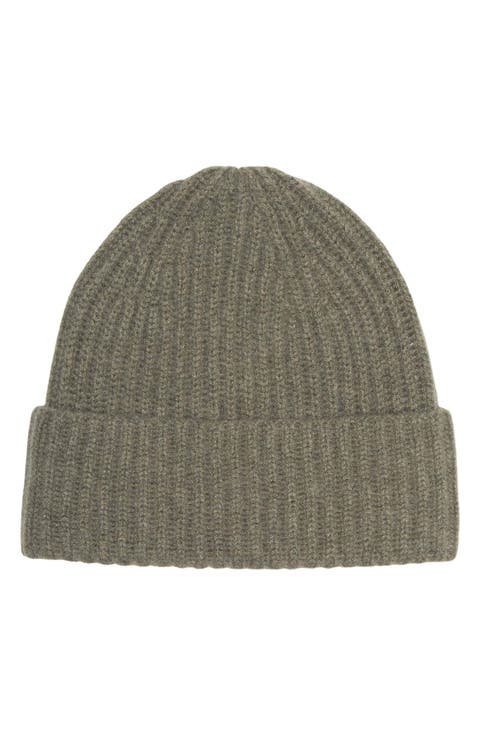 Cashmere Ribbed Cuff Beanie