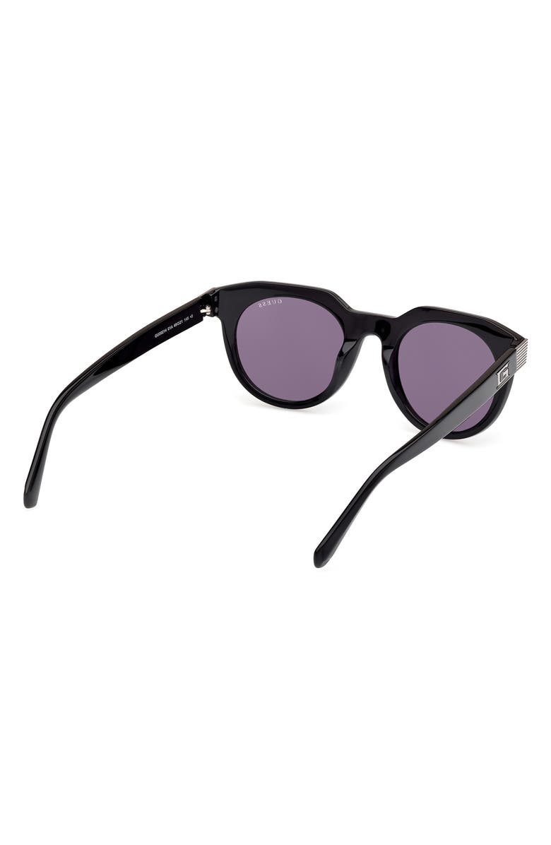 GUESS Round Sunglasses, Alternate, color, Shiny Black / Smoke