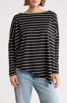 GO COUTURE Dolman Sleeve Asymmetric Hem Sweater