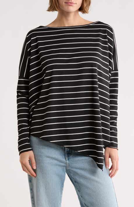 GO COUTURE Dolman Sleeve Asymmetric Hem Sweater