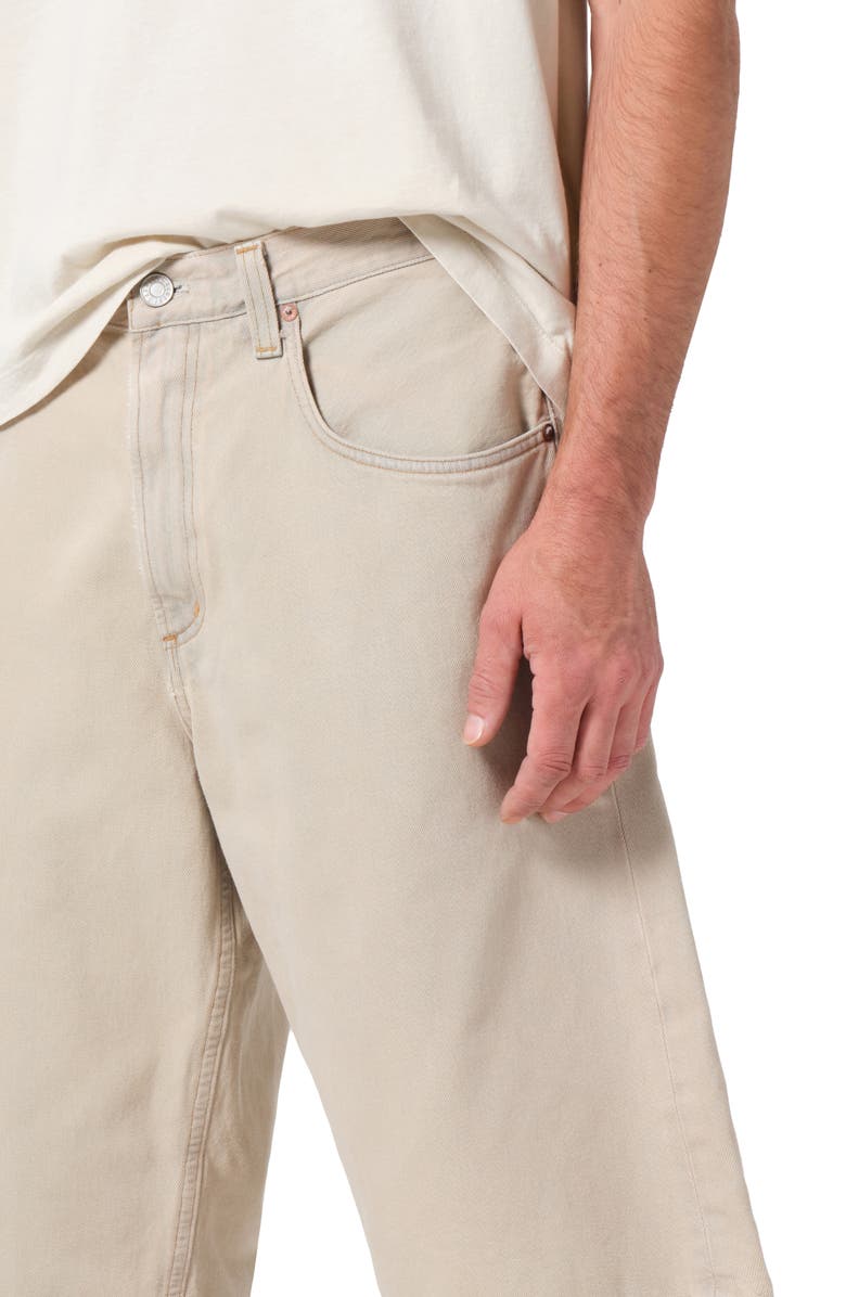 AGOLDE Fusion Slouchy Denim Skater Shorts, Alternate, color, Burnished Khaki Md Khaki Wsh