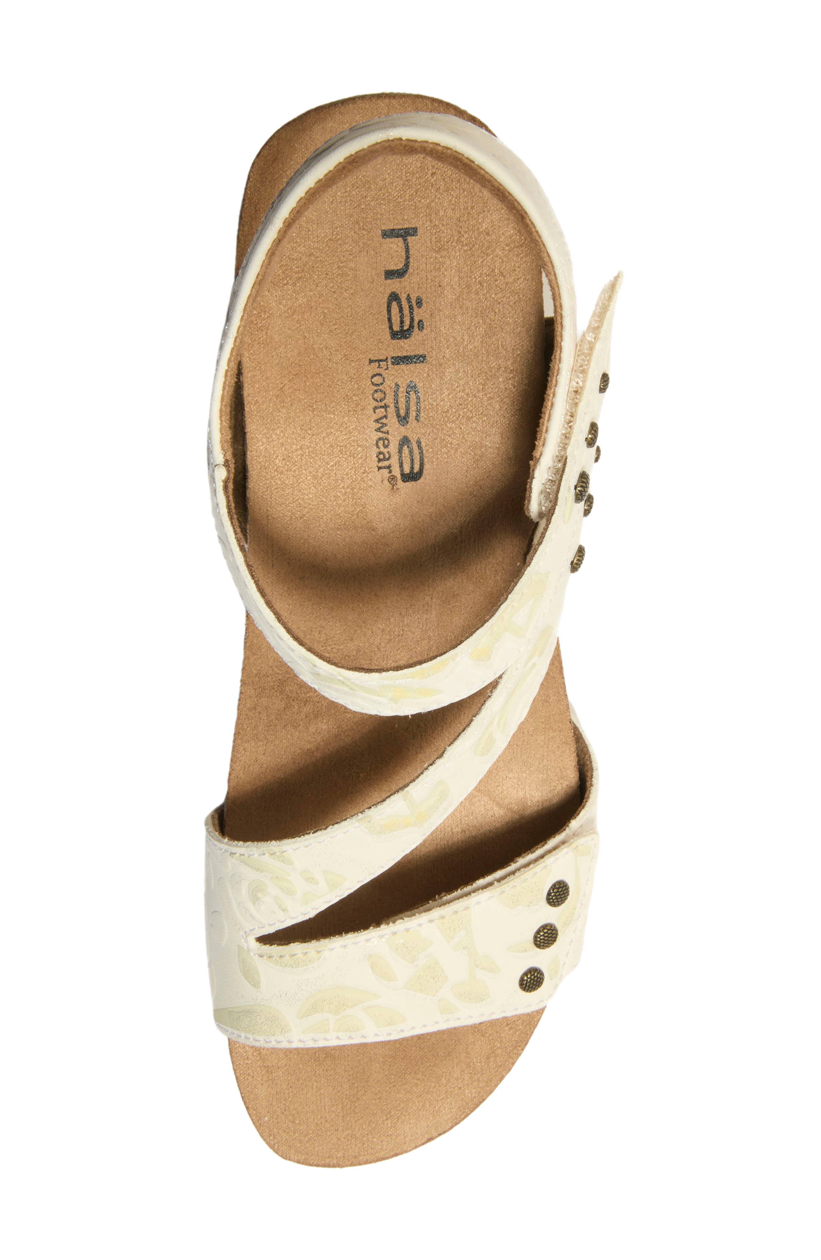 Gisella Wedge Sandal, Alternate, color, IVORY/ BONE