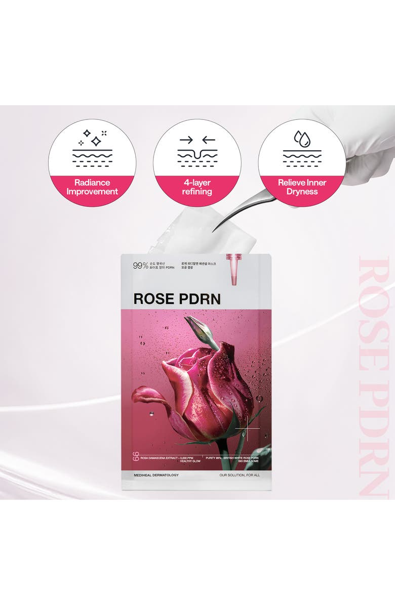 MEDIHEAL Rose PDRN Essential Mask Set, Alternate, color, Dark Red