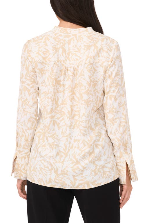 VINCE CAMUTO VINCE CAMUTO FLORAL SPLIT NECK TOP