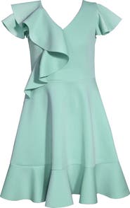 Iris & Ivy Kids' Flutter Scuba Knit Skater Dress