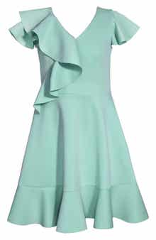 Iris & Ivy Kids' Flutter Scuba Knit Skater Dress