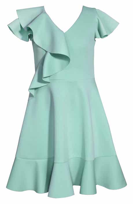 Iris & Ivy Kids' Flutter Scuba Knit Skater Dress