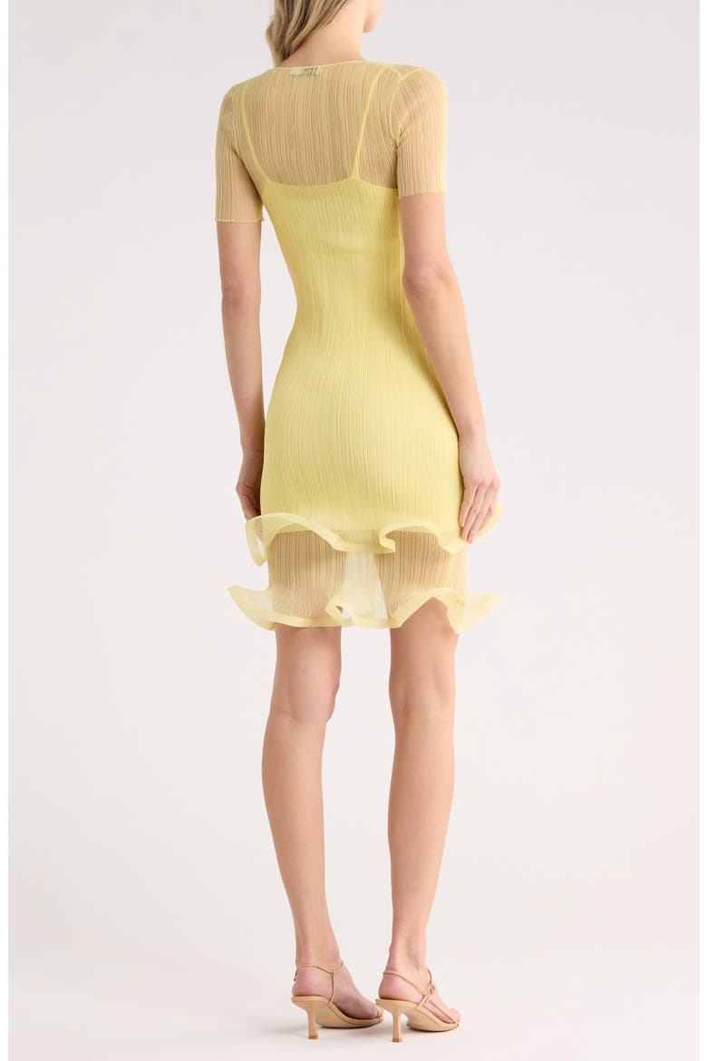 Jett Short Sleeve Ruffle Dress, Alternate, color, BUTTERCREAM