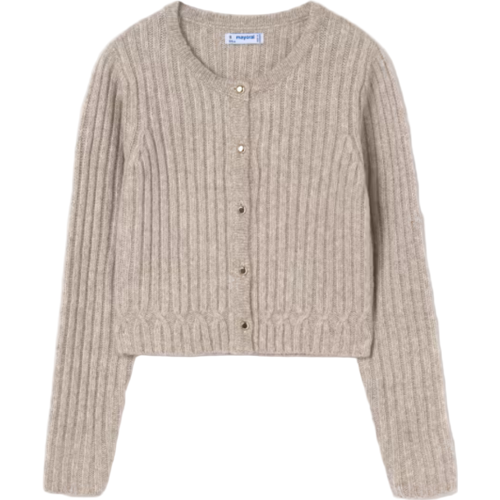 Mayoral Knit Cardigan In Neutral