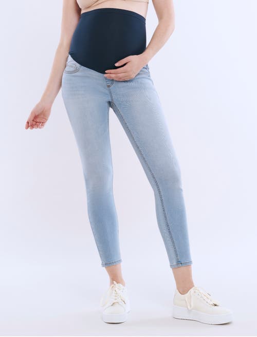 Motherhood Maternity Secret Fit Over The Belly Ankle Length Skinny Jeans In Light Wash