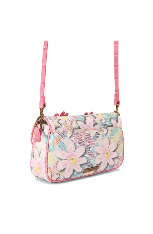 KURT GEIGER KURT GEIGER LONDON CAMDEN FLAP FLORAL COATED CANVAS SHOULDER BAG 